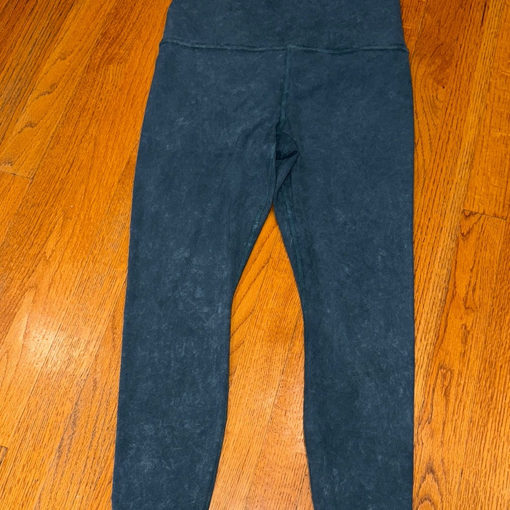 Athleta Blue and Green Leggings High-Waisted Seamless Design